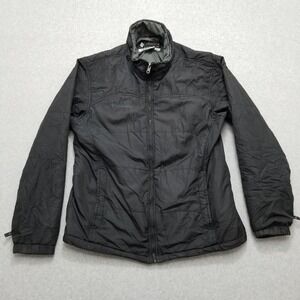 Columbia Jacket Mens Large Black Full‎ Zip Pockets Logo